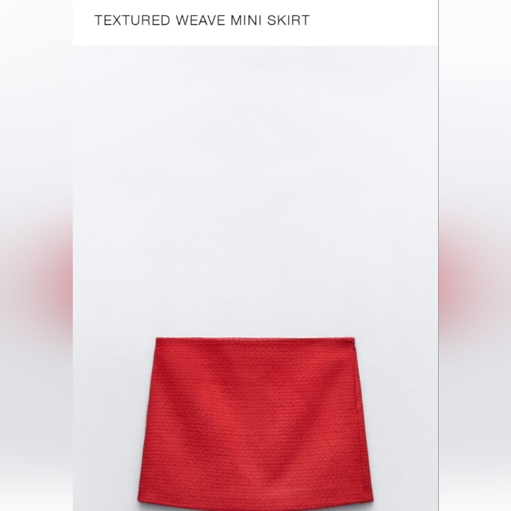 New Zara textured weave mini skirt